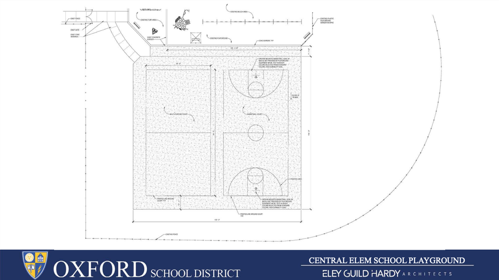 floorplan of C.E.S. basketball court