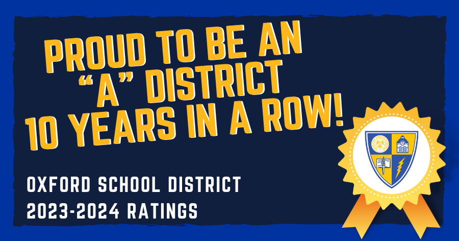 Proud to be an “A” district 10 years in a row!