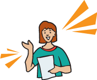 student talking 