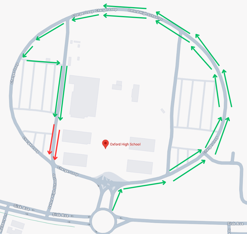 map with directional arrows
