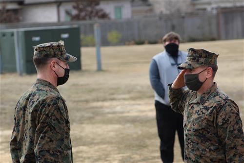 MCJROTC instructors Captain Sean Baxter & Sergeant Major Yomen English 
