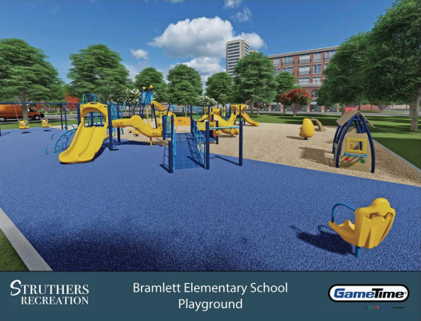 artistic rendering of B.E.S. playground