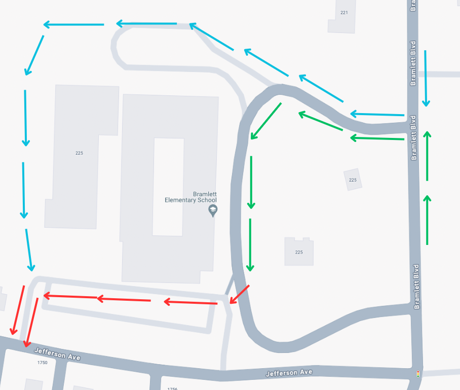 map with directional arrows