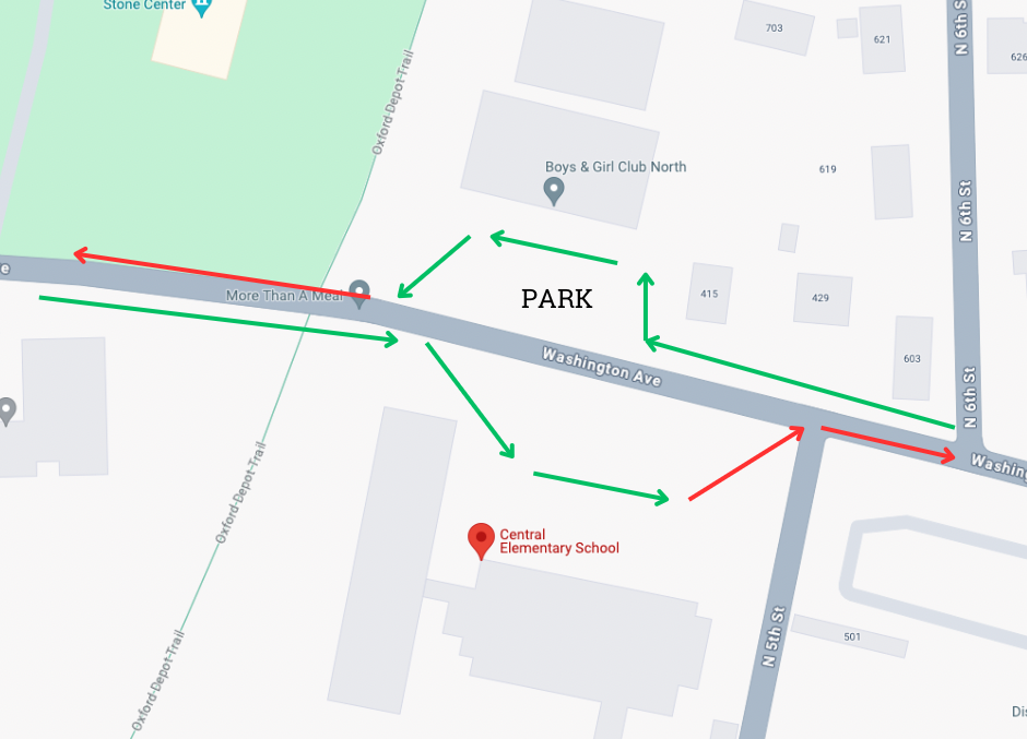 map with directional arrows